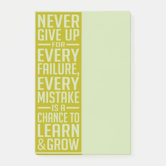Never 与え Upやる気を起こさせる post-it ポストイット (正面)