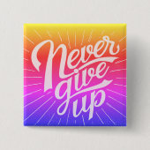 Never 与え Upボタン 缶バッジ (正面)