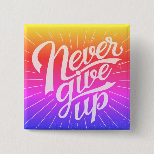 Never 与え Upボタン 缶バッジ (正面)