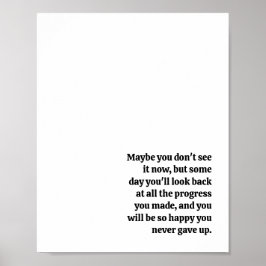 Never 与え Up感動的引用文 ポスター