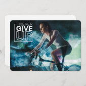 Never 与え Up - やる気を起こさせるサイクリング シーズンカード (正面/裏面)