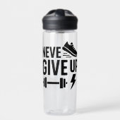 Never 与え Up - やる気を起こさせる Sports ウォーターボトル (正面)
