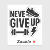 Never 与え Up – ジミやる気を起こさせるム&スポーツ シール (シート)