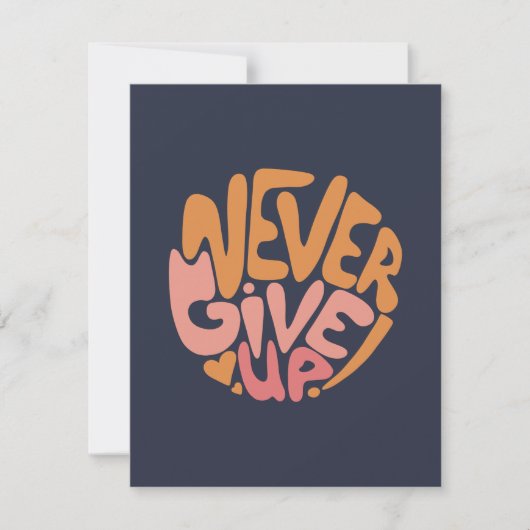 Never 与え Up – ピンクとオレンジの濃やる気を起こさせる色 (正面)