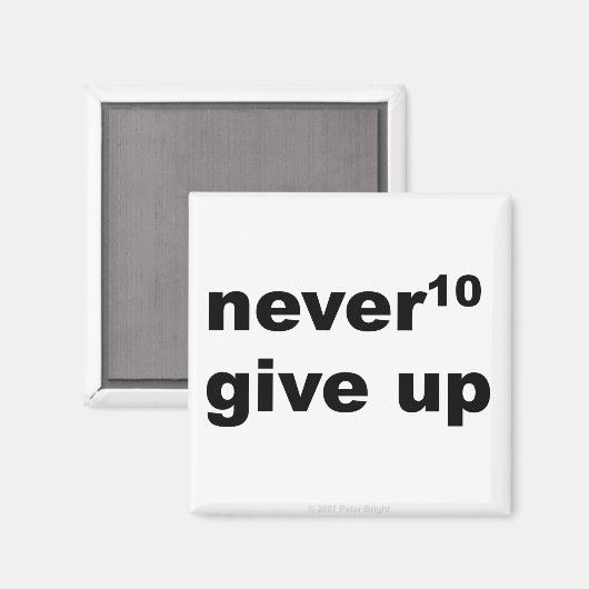 Never 与え Up – マグネット (正面/裏面)