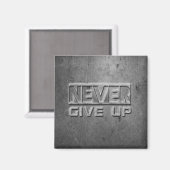 「Never 与え Up」メタル文字 マグネット (正面/裏面)