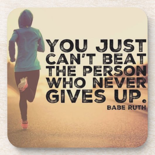 Never 与え Up -ランニングトレーニング感動的 コースター (正面)