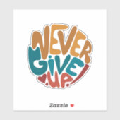 Never 与え Up – 可愛いメッセージやる気を起こさせる シール (シート)