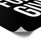 Never 与え Up – 成功やる気を起こさせる ポスター (角)