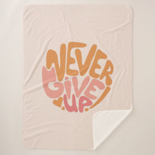 Never 与え Up – 日々ピンクとオレンジやる気を起こさせる シェルパブランケット