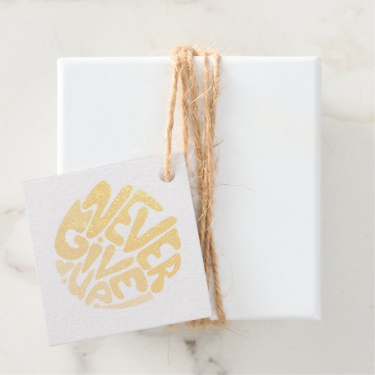 Never 与え Up – 青と赤の暗い誕生日引用文 フェイバータグ (箱)