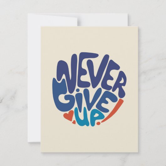 Never 与え Up – 青と赤の誕生日引用文 (正面)