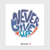 Never 与え Up – 青と赤の誕生日引用文 シール (シート)