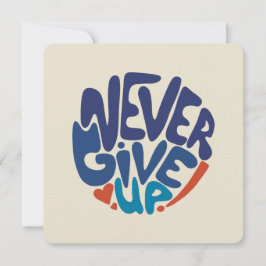 Never 与え Up – 青と赤の誕生日引用文 ノートカード