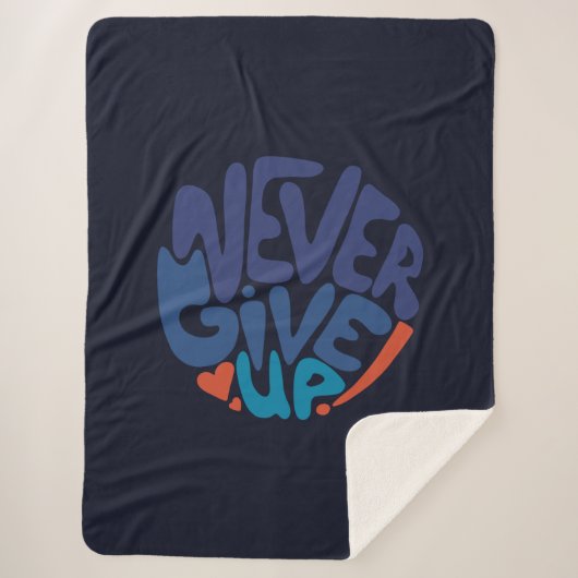 Never 与え Up – 青と赤の誕生日(濃色) シェルパブランケット (正面)