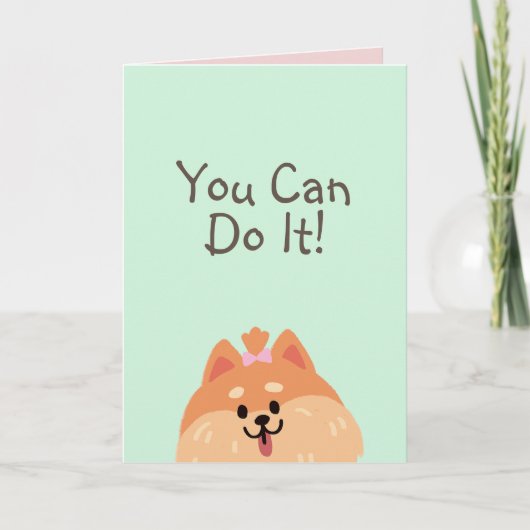 Never 与え Up and  Cute Dog Card カード (正面)