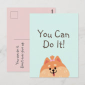 Never 与え Up and Cute Puppy Postgage ポストカード (正面/裏面)