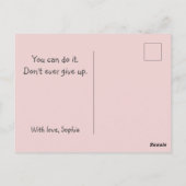 Never 与え Up and Cute Puppy Postgage ポストカード (裏面)