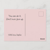 Never 与え Up and Cute Puppy Postgage ポストカード (裏面)