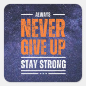 Never 与え Up: Cosmic Edition スクエアシール (正面)