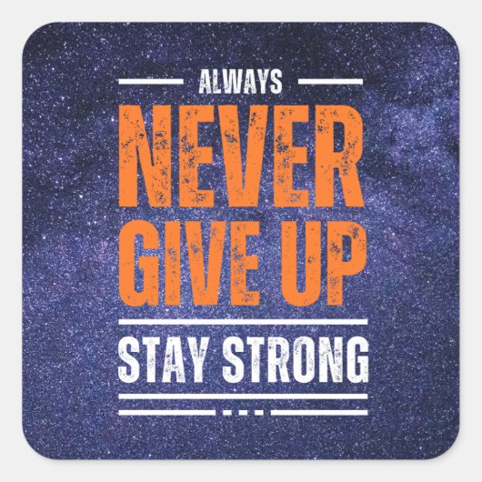 Never 与え Up: Cosmic Edition スクエアシール (正面)