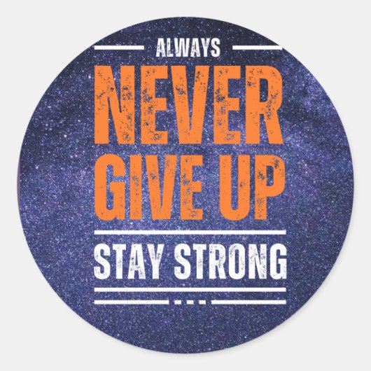 Never 与え Up: Cosmic Edition ラウンドシール (正面)