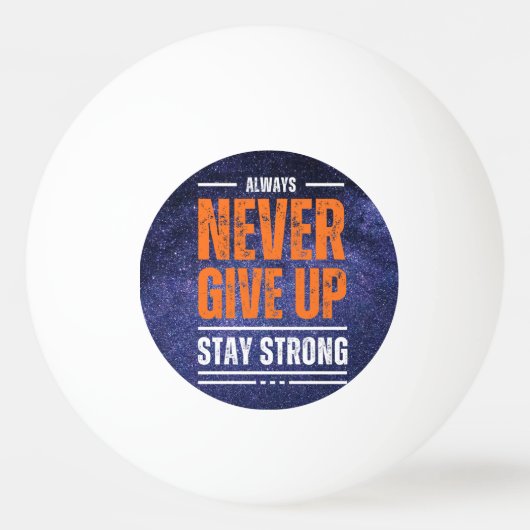 Never 与え Up: Cosmic Edition 卓球ボール (正面)