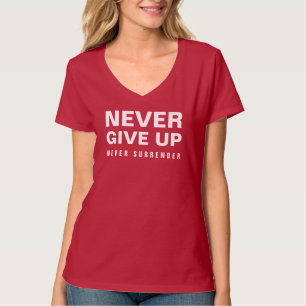 Never 与え Up Decorate Woens V-Neck深い赤 Tシャツ