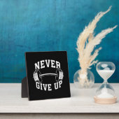 Never 与え Up - Dumbell -トレーニングジムのモチベーション フォトプラーク (インサイチュ)