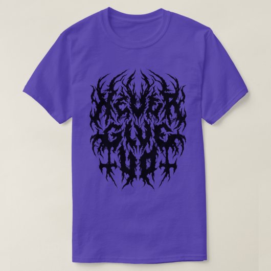Never 与え Up Eutiful グランジ 90sブラックメタル Tシャツ (デザイン正面)