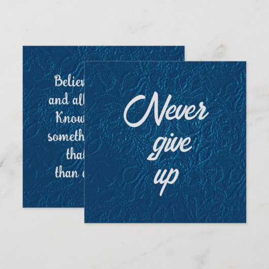 Never 与え Up Flat Noteカード ノートカード (正面/裏面)