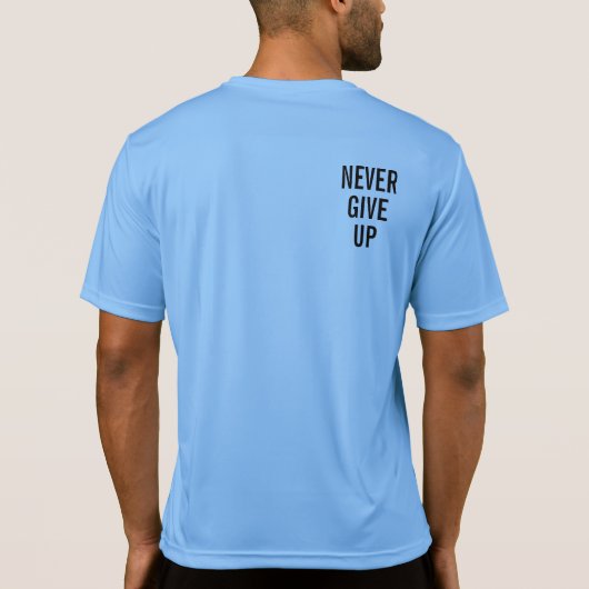 Never 与え Up Mens Double Sided Carolina Blue Tシャツ (裏面)