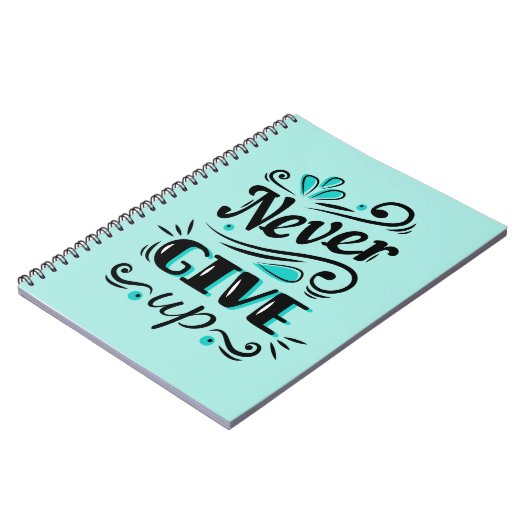 Never 与え Up Spiralやる気を起こさせる Notebook ノートブック (左側)