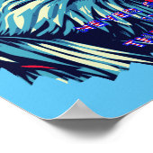 Never 与え Up The Fight America Eagle USA Art ポスター (角)