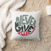 Never 与え Up - Upliftingインスパイア's White クッション (ブランケット)