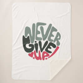 Never 与え Up - Upliftingインスパイア's White シェルパブランケット