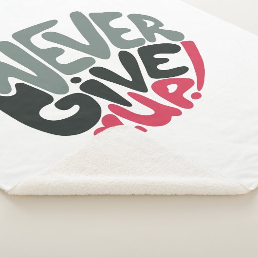 Never 与え Up - Upliftingインスパイア's White シェルパブランケット (3/4)