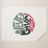 Never 与え Up - Upliftingインスパイア's White シェルパブランケット (正面(横))