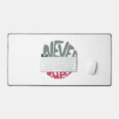 Never 与え Up - Upliftingインスパイア's White デスクマット (キーボード&マウス)