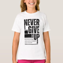 Never 与え Upz Kidのやる気を起こさせるTシャツ