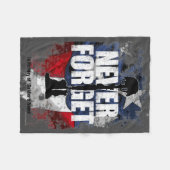 Never (忘れメモリアルデー) フリースブランケット (正面(横))