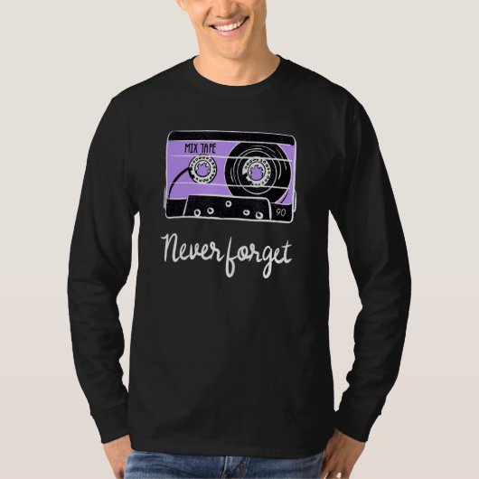 Never 忘れ おもしろい Floppy Disk Vhsテープ90s 80s Ge Tシャツ (正面)