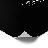 Never 忘れ – ポスター(カスタマイズ可能) ポスター (角)