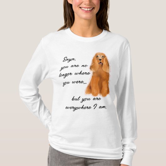 "Never 忘れ" 最高の Friend Dog Customizable Tシャツ (正面)