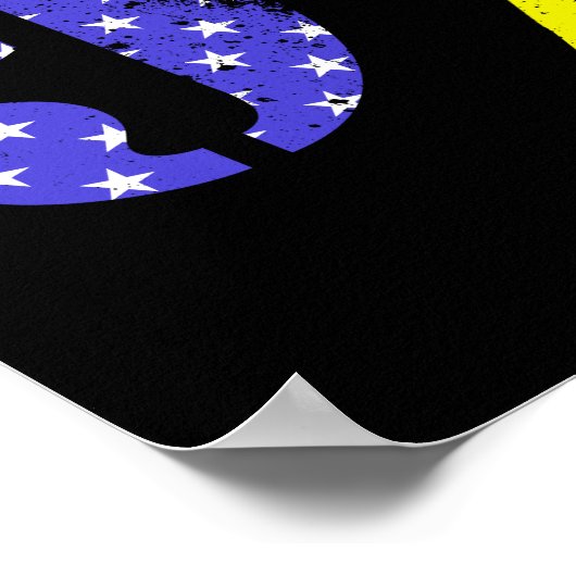 Never 忘れ 9 11黄リボン ポスター (角)