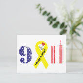 Never 忘れ 9 11黄リボン ポストカード (スタンド正面)