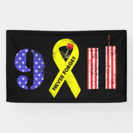 Never 忘れ 9 11黄リボン 横断幕