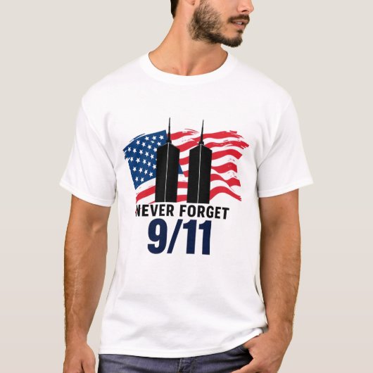Never 忘れ 9/11 – エディション1 tシャツ (正面)