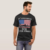 Never 忘れ 9_11 20th Anniversary 2021米国国旗T Tシャツ (正面フル)