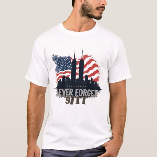 Never 忘れ 9/11 - Edition 2 Tシャツ (正面)